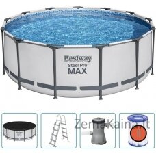 „Bestway Steel Pro Max“ sodo baseinas su aksesuarais, apvalus, 396x122cm