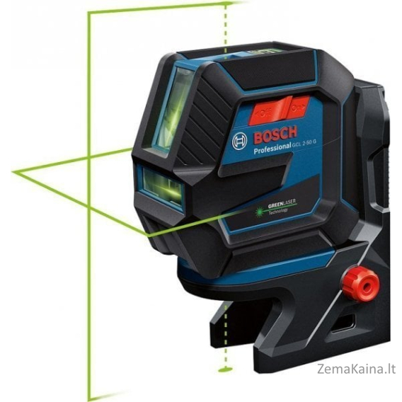 Bosch GCL 2-50 skersinės linijos lazeris žalias 15 m