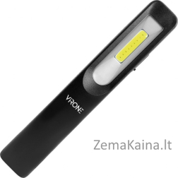 Orno LED dirbtuvių žibintuvėlis 3W 200lm + 3W 150lm, 1200mah, 3 režimai: 100%, 50%, priekinis diodas, magnetas, stropas