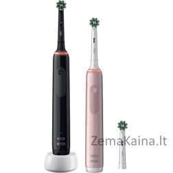 „Oral-B Rotary Brush Pro 3 3900 Duo Gift Edition 2 PCS Pink/Black“