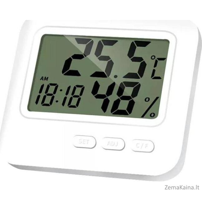Aptel meteorologinė stotis ELEKTRONINĖ ORŲ STOTIS su higrometru baltas AG780