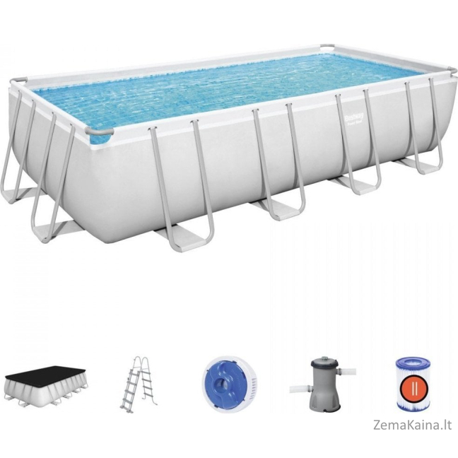 Bestway rėmo baseinas 16 x 8 pėdų / 488 x 244 x 122 cm galingas plienas BESTWAY