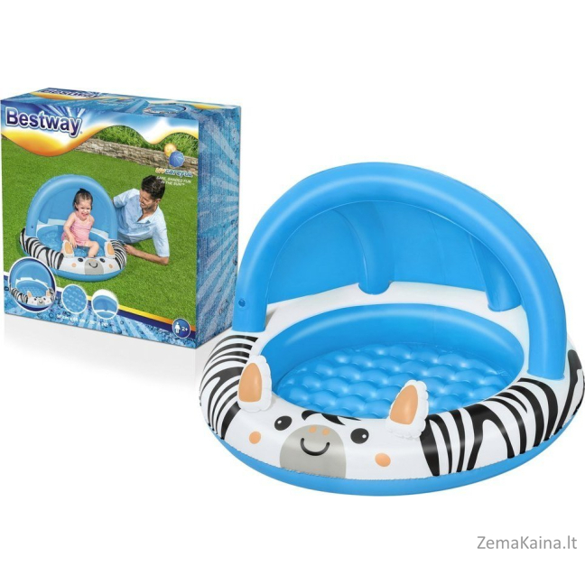 Bestway Bestway 52559 Pripučiamas baseinas su stogu ir pripučiamu dugnu Zebra 97cm x 66cm