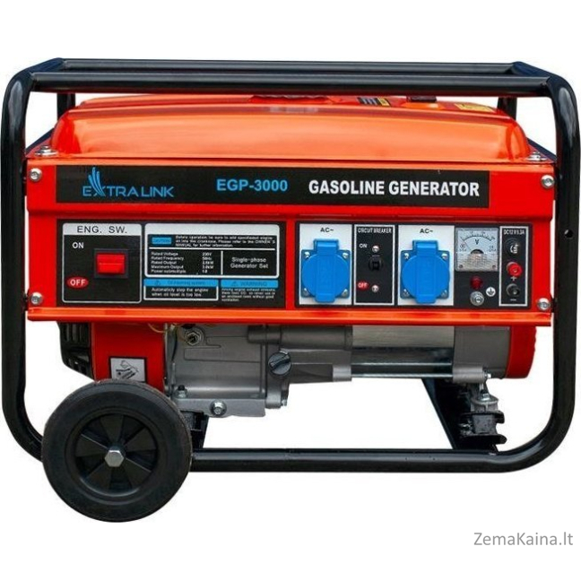 ExtraLink generatorius Benzinas 3kW EGP-3000 elektros generatorius