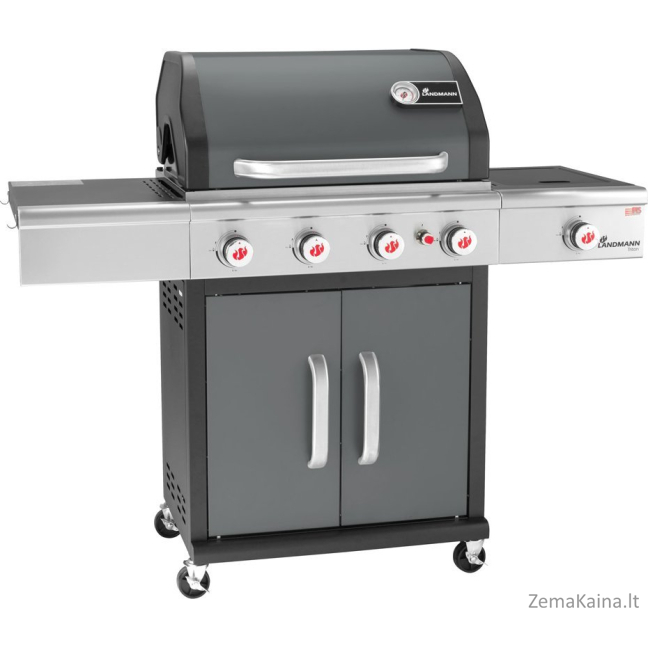 Landmann Triton 4.1 PTS pilka (12964) Dujinė kepsninė 15 kW 65 cm x 44 cm