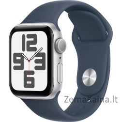 Išmanusis laikrodis Apple Watch SE 2023 GPS 40mm Silver Alu Sport S/M Navy Blue (MRE13QI/A)