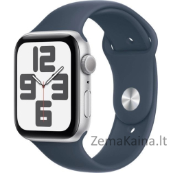 Išmanusis laikrodis Apple Watch SE 2023 GPS 44mm Silver Alu Sport S/M Navy Blue (MREC3)
