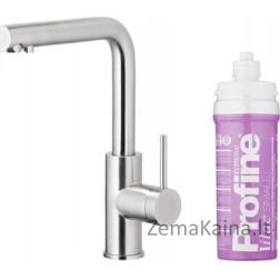 KFA DUERO PURE BASIC virtuvinis maišytuvas VIRTUVĖ SU VANDENS FILTRACIJOS FUNKCIJA + PROFINE LILAC S FILTRŲ RINKINYS, INOX