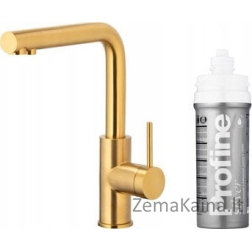 KFA DUERO PURE BASIC virtuvinis maišytuvas VIRTUVĖ SU VANDENS FILTRACIJOS FUNKCIJA + PROFINE SILVER S FILTRŲ RINKINYS, ŠLIUOTAS AUKSAS