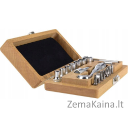Felo įrankių rinkinys 18 įrankių rinkinys Felo XS Classic 1/4 medinėje dėžutėje