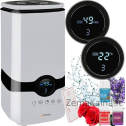 Ruhhy oro drėkintuvas Ultragarsinis oro drėkintuvas 4l su aromaterapija ir jonizacija + 3 aliejai