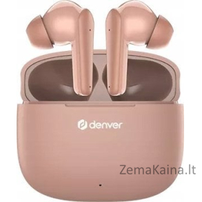 Denver ausinės BT TWS į ausis įdedamos ausinės Denver TWE-48DR rožinės spalvos