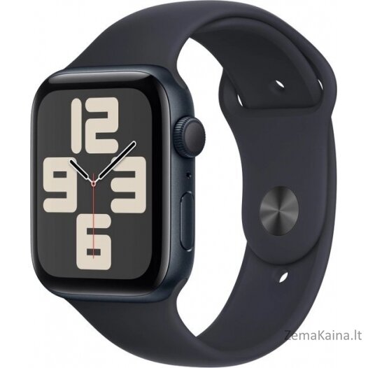 Apple Watch SE 2023 GPS 44mm Midnight Alu Sport Smartwatch M/L Black (MRE93QI/A)