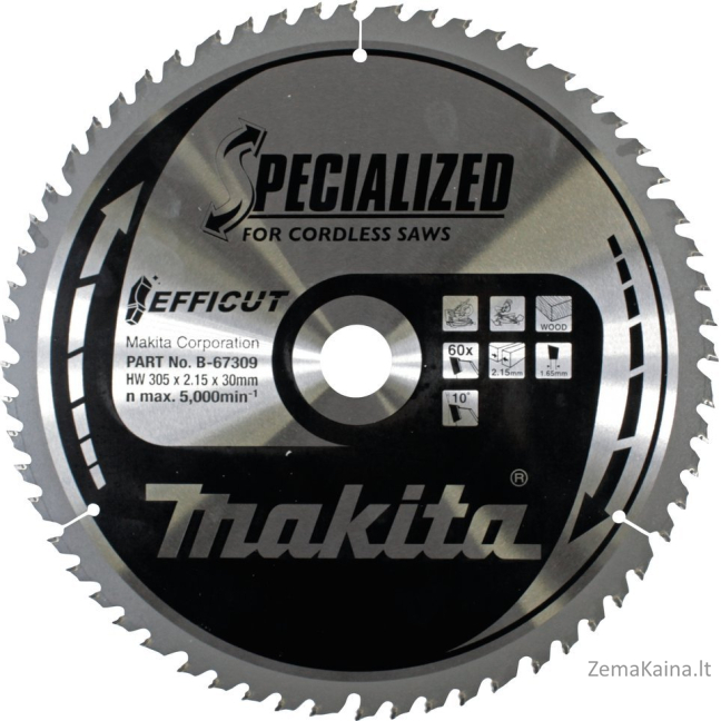 Makita MAKITA diskinis pjūklas MEDIENUI 305x30x60z EFFICUT