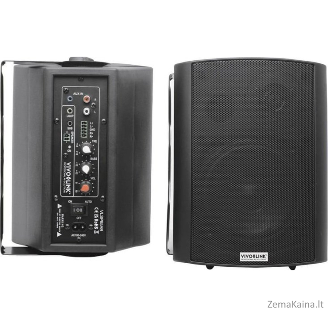 VivoLink garsiakalbis Vivolink VLSP65AB 2 krypčių garsiakalbis Black Wired 60 W