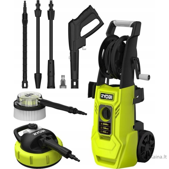 Ryobi aukšto slėgio plovimo mašina Ryobi RY150PWA aukšto slėgio plovimo mašina