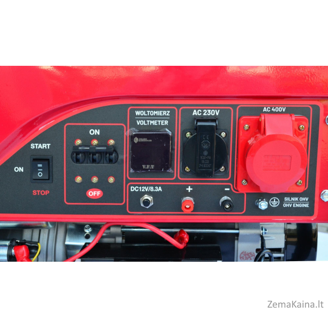 AWTools blokas AWTOOLS Benzino generatorius 5,0 kW 230/400 V BLACK LINE