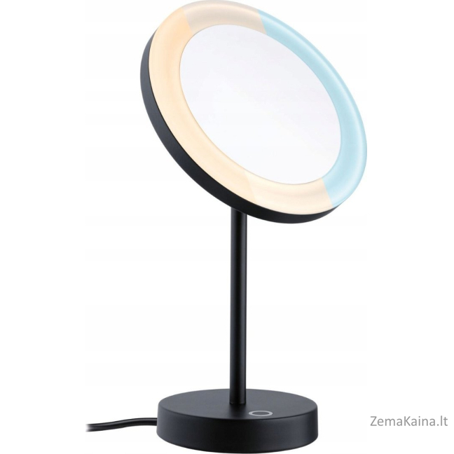 Paulmann kosmetinis veidrodis MASUA LED kosmetinis veidrodis 4W 2700/4000/6500K + IP44 jungiklis 230V matinis juodas / metalas