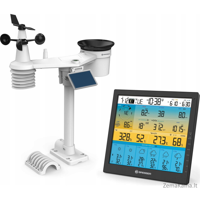 Bresser Bresser orų centras 7-in-1 saulės 6 dienų 4cast Pro SF orų stotis