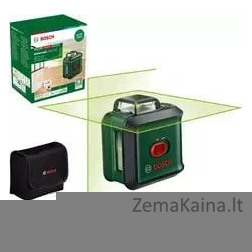 Bosch Bosch skersinių linijų lazeris UniversalLevel 360 (žalios/juodos, žalios lazerio linijos, 24 metrų nuotolis)