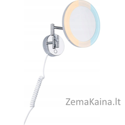 Paulmann kosmetinis veidrodis MASUA LED kosmetinis veidrodis 4W 2700/4000/6500K + IP44 jungiklis 230V matinis juodas / metalas
