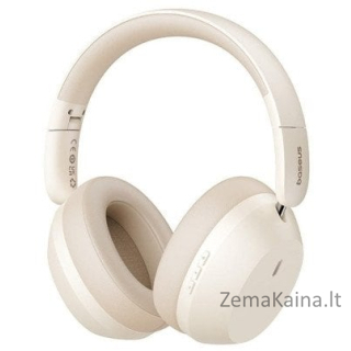 „Baseus Bass 35 Max“ ausinės laidinės ir belaidės ausinės muzikos USB Type-C „Bluetooth“ smėlio spalvos