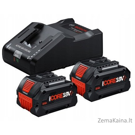 BOSCH. AKUMULIATORIUS 18V 8.0Ah PROCORE18V+ 2vnt. + Įkroviklis GAL 18V-160