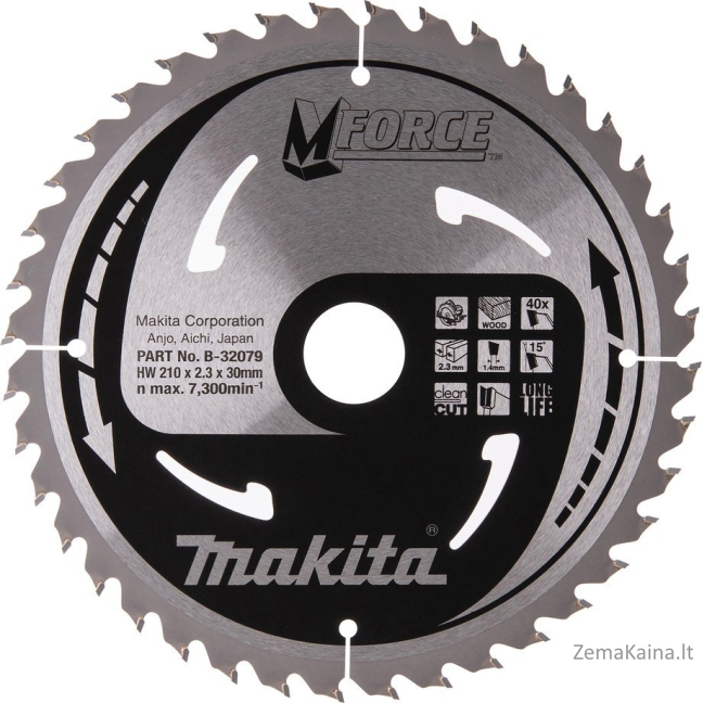 Makita MAKITA diskinis pjūklas 170x30x16z MAKFORCE WOOD >>>B-32122