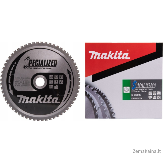 Makita MAKITA diskinis pjūklas 270x30x60z SPECIALIZUOTOS SUDUŠTINĖS PLOKŠTELĖS