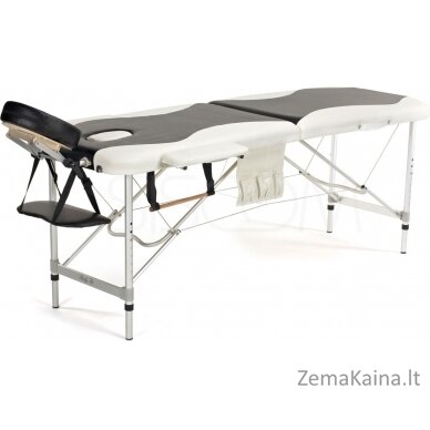 „BodyFit“ aliuminio lova, skirta masažui 2 segmentui juodai - balta (1034)