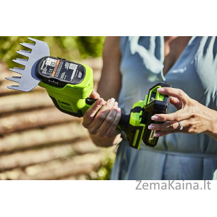 24V Nożyce do przycinania trawy i żywopłotów GREENWORKS G24SHTK2 - Zestaw ładowarka + akumulator 2Ah - 1600607VA