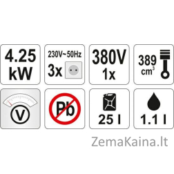 YATO GENERATORIUS 4.25KW + 400V