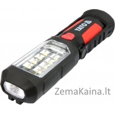 „Yato“ LED dirbtuvių žibintuvėlis 8+1 LED 2in1 Magnetinis 3XAA (YT-08513)