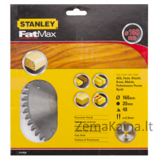 Stanley Piła Ryczowa su węglik tct/hm fatmax 160x20mm 48 ankštys (STA15535)