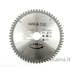 Yato apskritas pjūklas aliuminui 210x30mm 72Z YT-6093