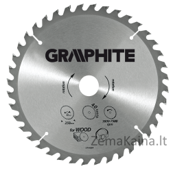 Graphite Rot Saw Saw 205x30x3.2mm 36Z. - 57H682
