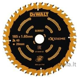 Dewalt Pilarska Ekstremale akumuliatorių pjūklams 165 mm 40 dantų (DT10640-Qz)