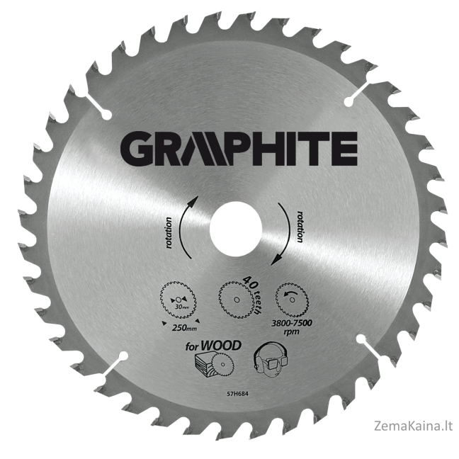 Grafito diskas buvo matomas 185x30x3.2mm 48Z. - 57H666