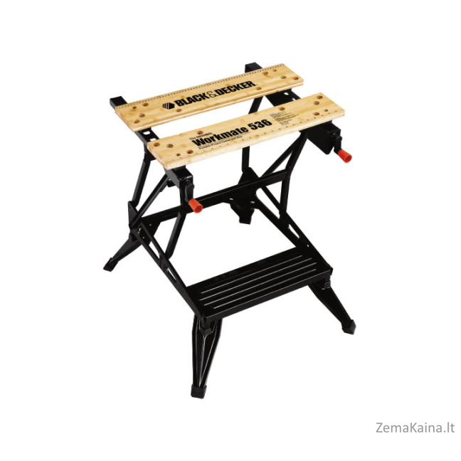 „Black & Decker“ darbininkų dirbtuvių stalas su 2 darbiniais aukštumais WM536
