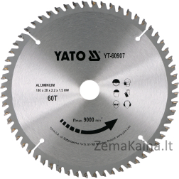 Yato apskritas pjūklas aliuminui 180x52x20mm YT-60907