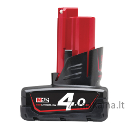 Milwaukee M12B4 ličio jonų akumuliatorius, 12V 4Ah (4932430065)