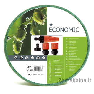 Cellfast Economic sodo žarna 3/4" 20m su 3/4" tiesiu purkštuvu (10-102)