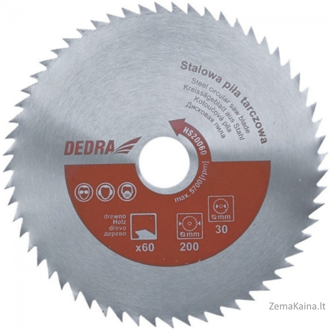 Dedra Stalowa Dyłowa Wood Paw 140x60x20 - HS14060
