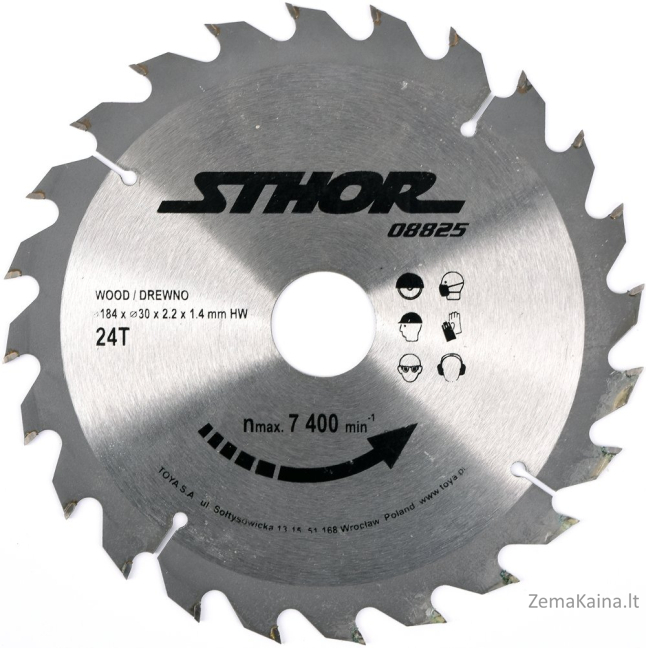 Sthor Carbide diskinis pjūklas 184x30mm z24 medienai - 08825