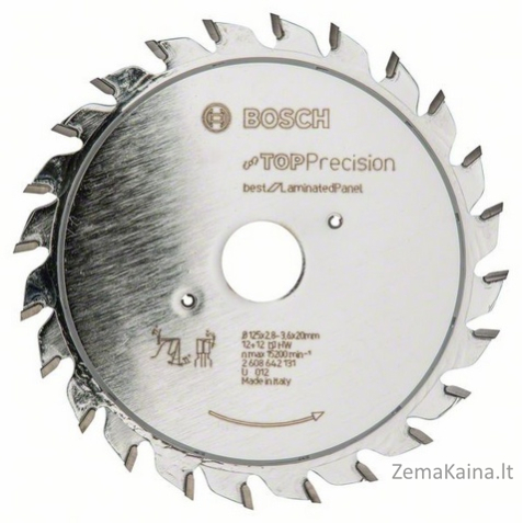 „Bosch“ viršaus tikslumo laminuotas skydelis 125 x 20 mm 24Z (2608642131)