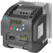 „Siemens“ keitiklis UWE = 400 V, UWY = 3x400V/7.3a 3.0kW Sinamics v20 (6SL3210-5BE23-0UV0)