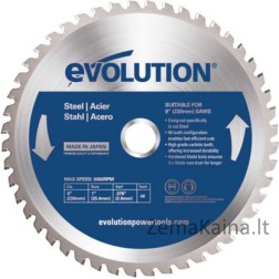 „Evolution Widiowa TCT“ pjūklas, skirtas pjaustyti plieną 230 mm 48Z (EVO-230-48-S)