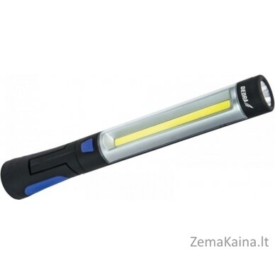 „Dedra“ akumuliatorius 3W COB LED + 3W LED USB maitinimo šaltinis 230 V ir 12 V (L1023)
