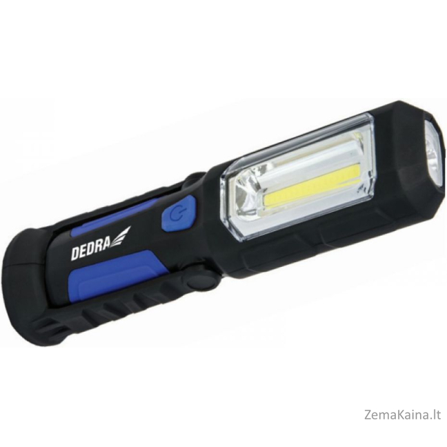 „Dedra“ akumuliatorius 3W COB LED + 1W LED USB maitinimo šaltinis 230 V ir 12 V (L1022)
