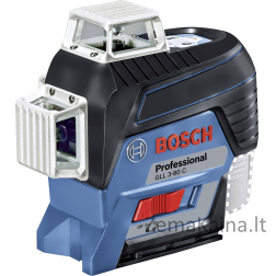 „Bosch Plocal Laser GLL“ 3-80 C raudonas 30 m
